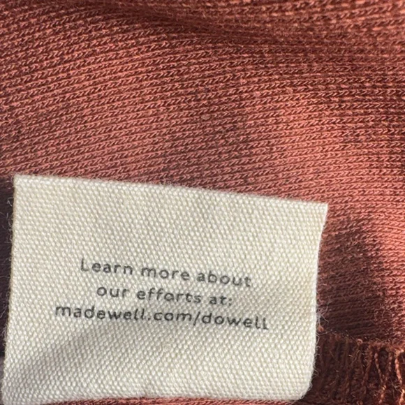 Madewell Drapey Rib Henley Tee — Size3X Long Sleeve Buttoned V-Neck - Picture 9 of 10
